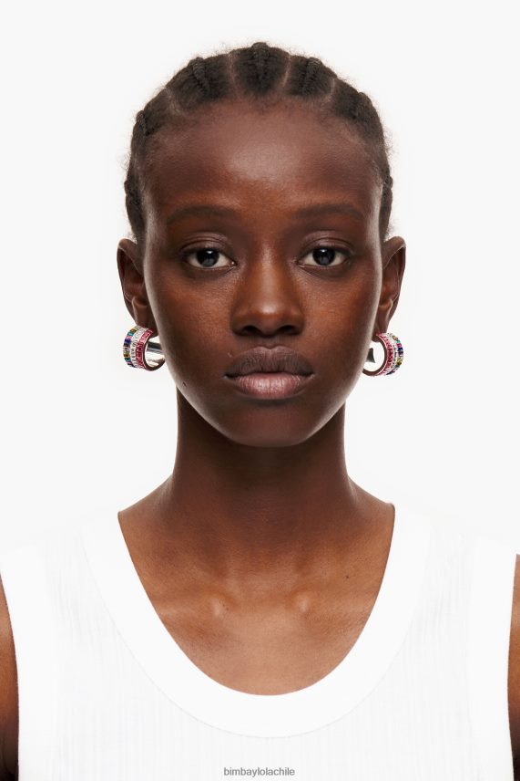 Bimba Y Lola pendientes de aro de cristal PT6884747 accesorios multicolor