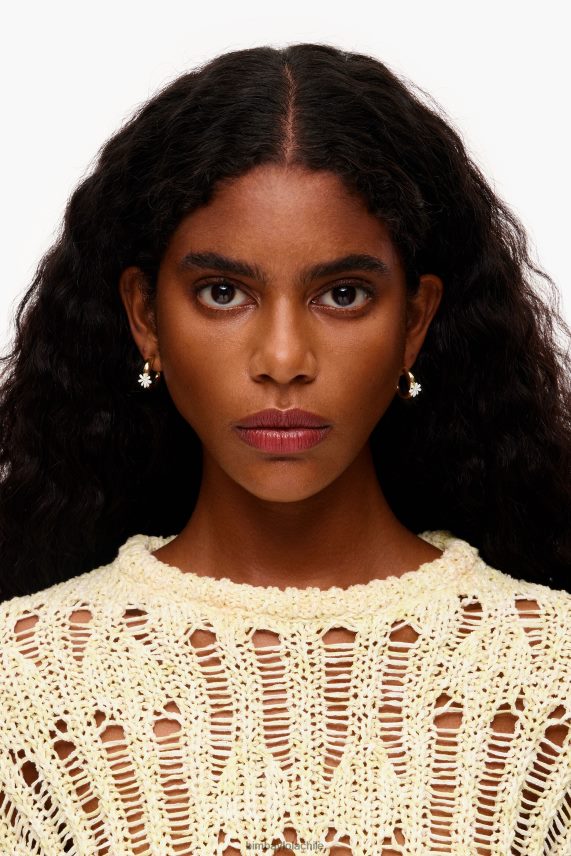 Bimba Y Lola pendientes de aro dorado PT6884676 accesorios flor