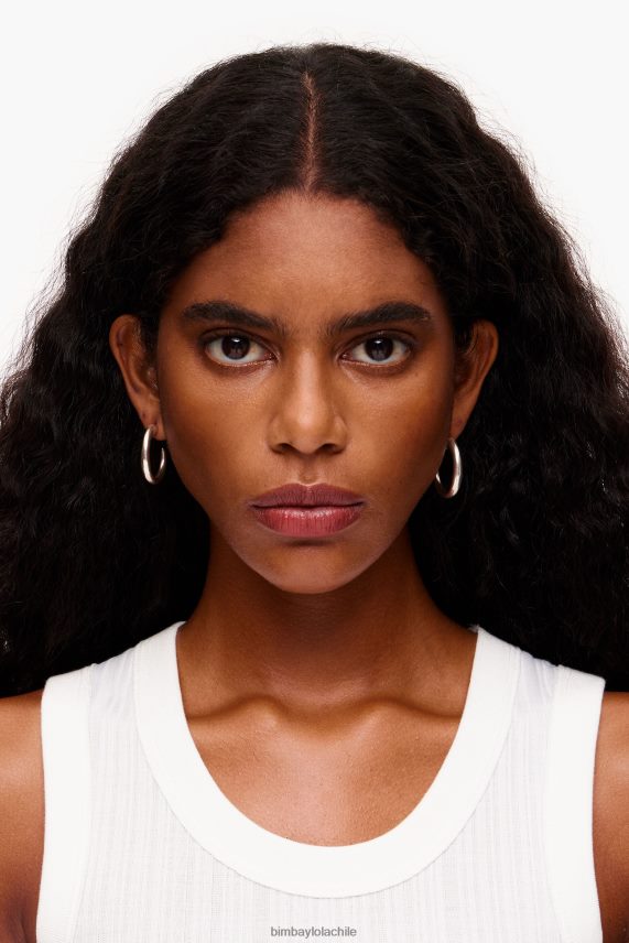 Bimba Y Lola pendientes de aro maxi mate PT6884759 accesorios plata