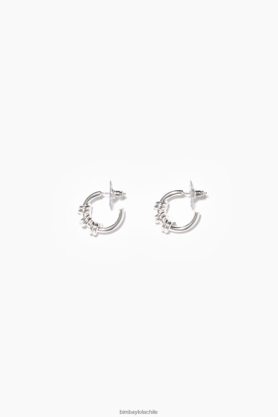 Bimba Y Lola pendientes de aro mini con espiral PT6884816 accesorios plata