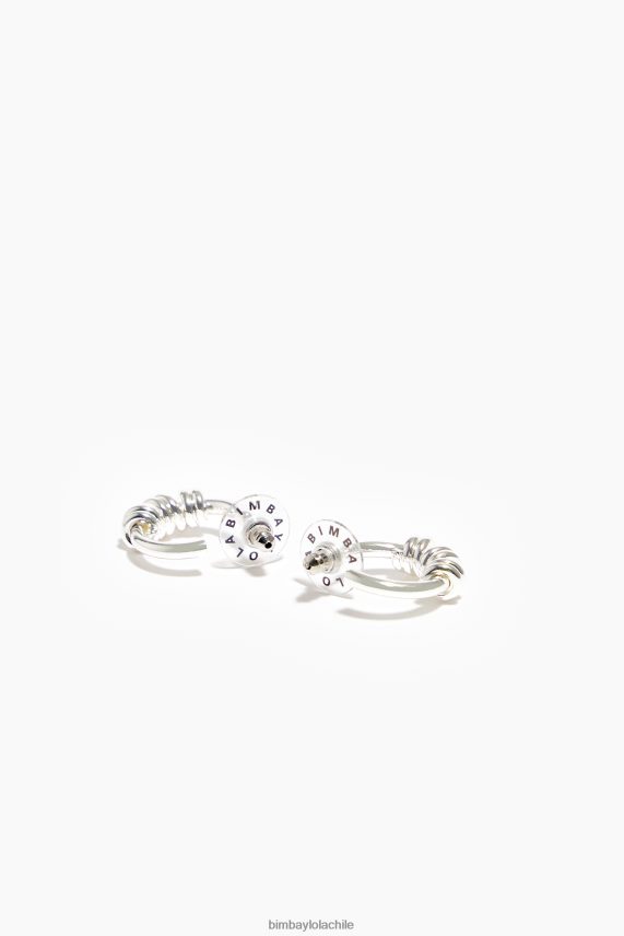 Bimba Y Lola pendientes de aro mini con espiral PT6884816 accesorios plata
