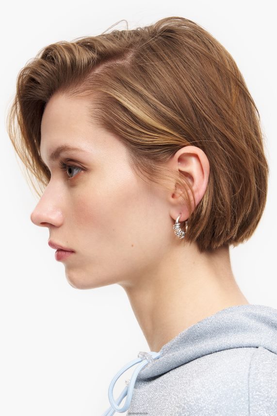 Bimba Y Lola pendientes de aro mini con espiral PT6884816 accesorios plata