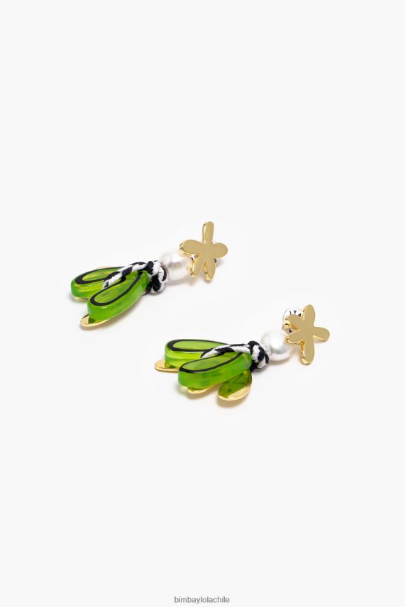 Bimba Y Lola pendientes de flor de resina PT6884745 accesorios multicolor