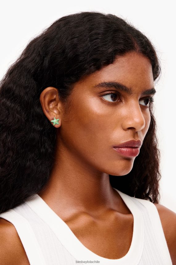 Bimba Y Lola pendientes pequeños de estrella PT6884713 accesorios aguamarina