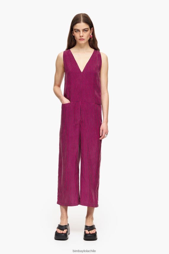 Bimba Y Lola jumpsuit fluido de cuadros vichy PT6884242 ropa fucsia