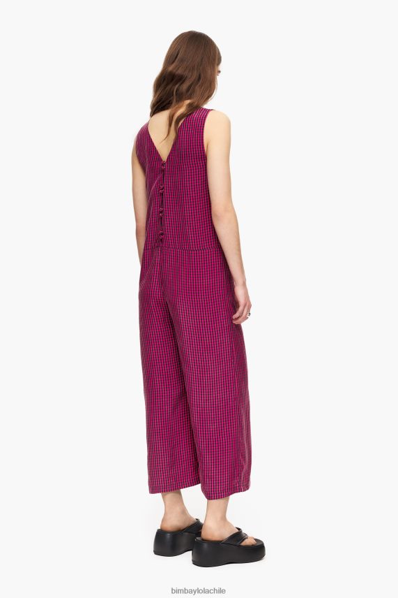 Bimba Y Lola jumpsuit fluido de cuadros vichy PT6884242 ropa fucsia