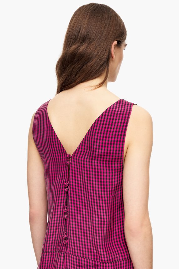 Bimba Y Lola jumpsuit fluido de cuadros vichy PT6884242 ropa fucsia