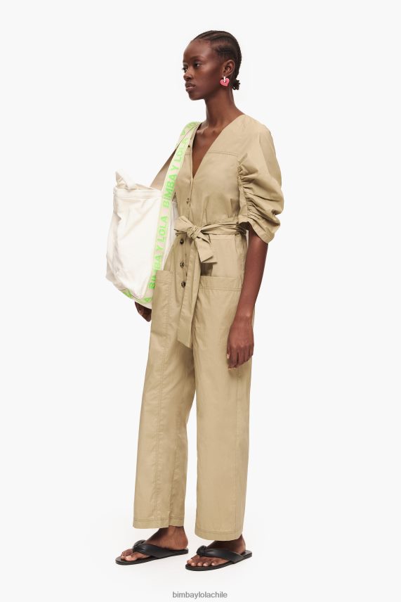 Bimba Y Lola mono de popelina PT6884188 ropa caqui