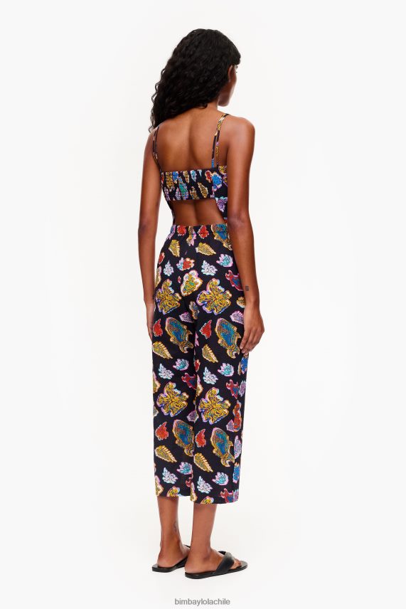 Bimba Y Lola mono largo de fluido de mar de pescado PT6884177 ropa negro