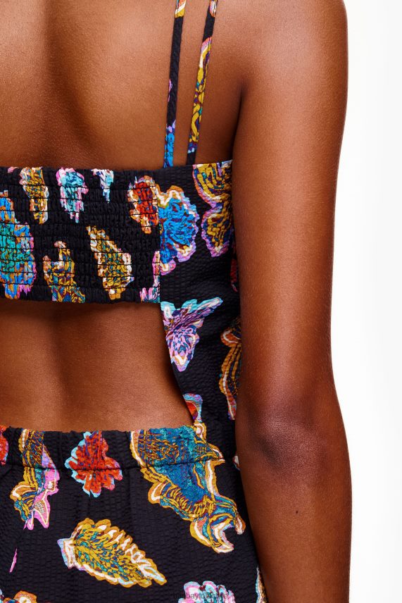 Bimba Y Lola mono largo de fluido de mar de pescado PT6884177 ropa negro