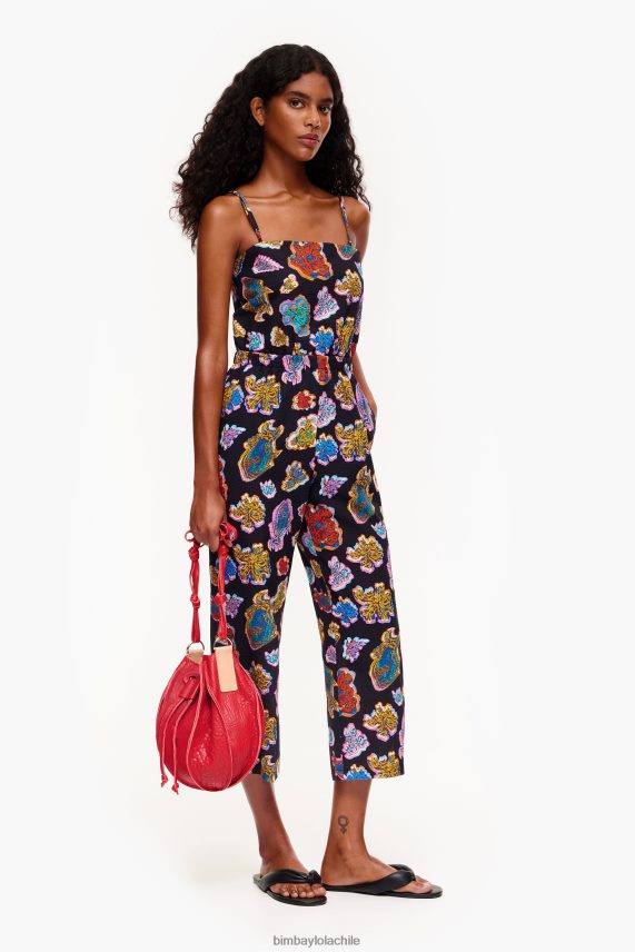 Bimba Y Lola mono largo de fluido de mar de pescado PT6884177 ropa negro