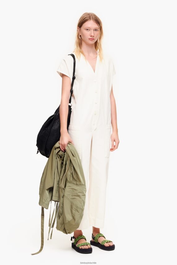 Bimba Y Lola mono largo de mezclilla PT6884194 ropa Marfil