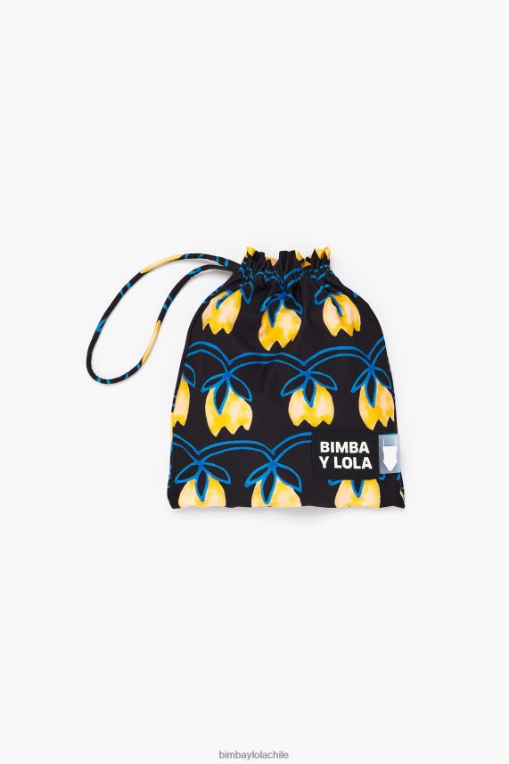 Bimba Y Lola bañador estampado PT6884888 ropa tulipán negro amarillo