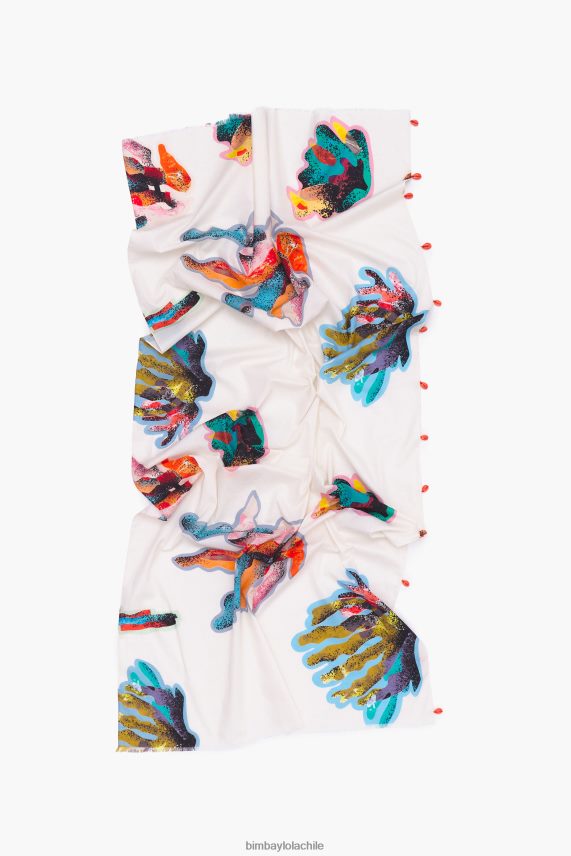 Bimba Y Lola pareo coral corto de algodon PT68841206 ropa Marfil