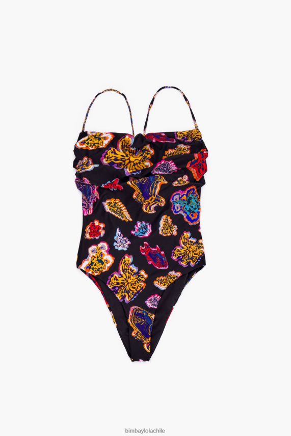 Bimba Y Lola traje de baño con estampado de peces marinos PT6884874 ropa negro