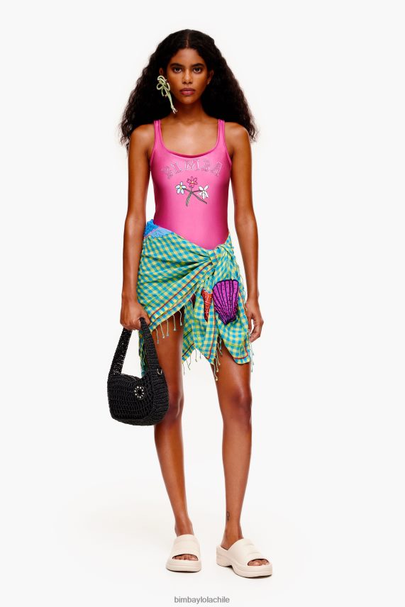 Bimba Y Lola traje de baño con logo de flores PT6884886 ropa rosa