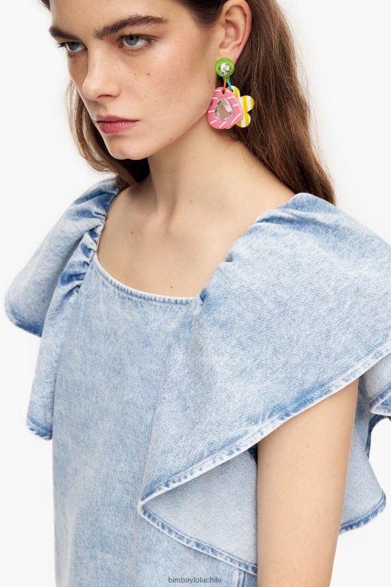 Bimba Y Lola mini vestido de mezclilla ligera PT6884213 ropa azul