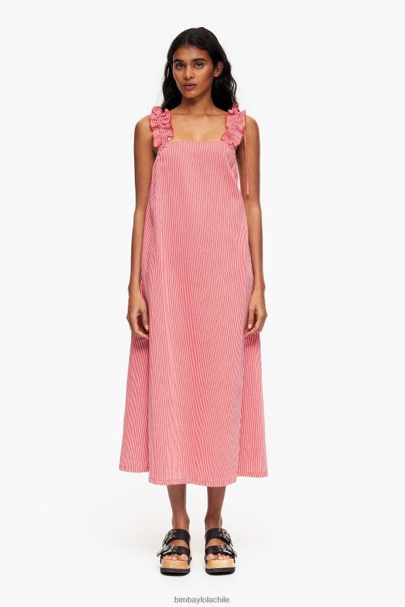 Bimba Y Lola vestido acampanado de mezclilla PT6884229 ropa rojo