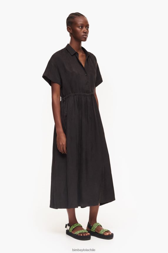 Bimba Y Lola vestido camisero midi PT6884211 ropa negro