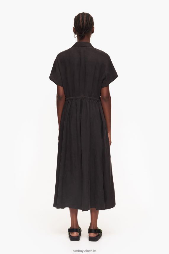 Bimba Y Lola vestido camisero midi PT6884211 ropa negro