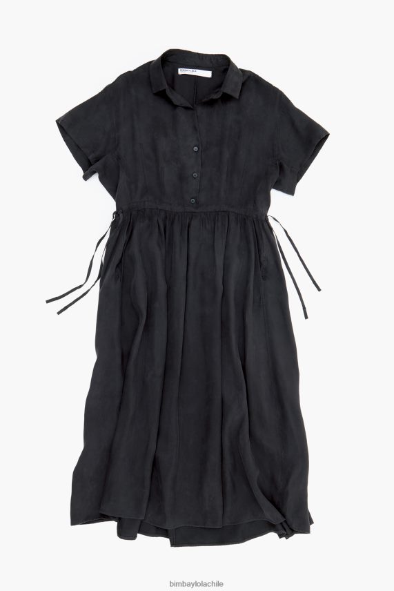 Bimba Y Lola vestido camisero midi PT6884211 ropa negro