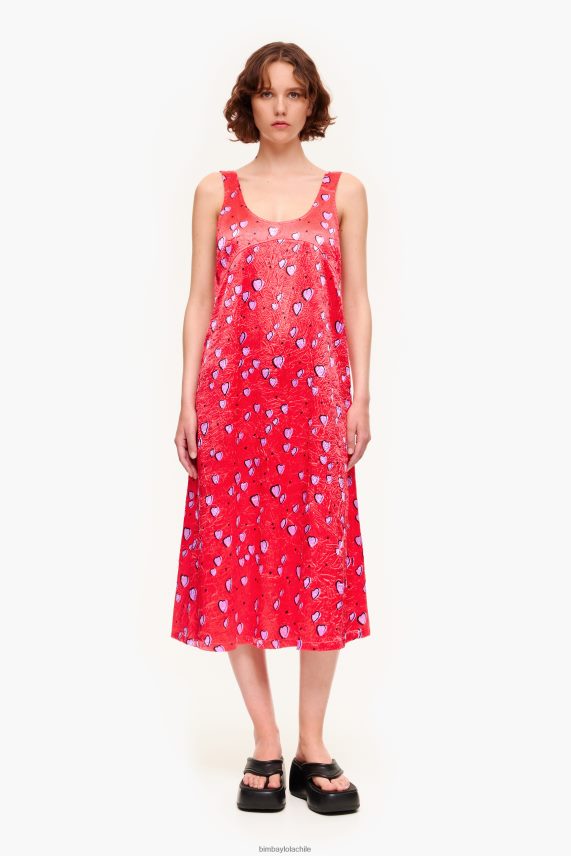 Bimba Y Lola vestido con estampado de corazones pequeños PT6884201 ropa rojo