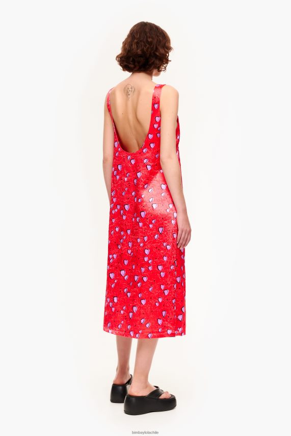 Bimba Y Lola vestido con estampado de corazones pequeños PT6884201 ropa rojo