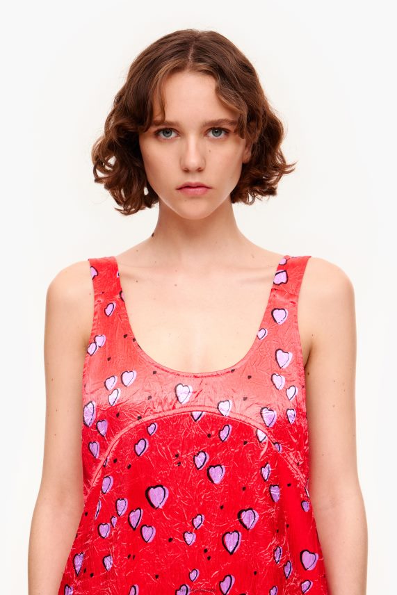 Bimba Y Lola vestido con estampado de corazones pequeños PT6884201 ropa rojo