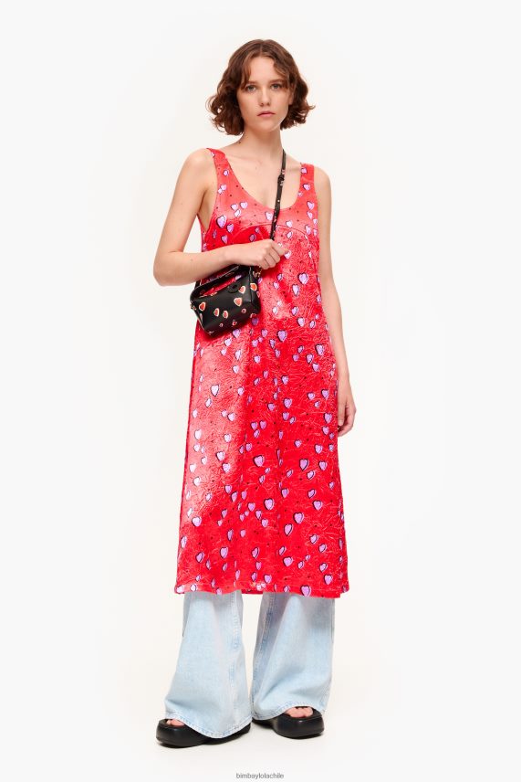 Bimba Y Lola vestido con estampado de corazones pequeños PT6884201 ropa rojo