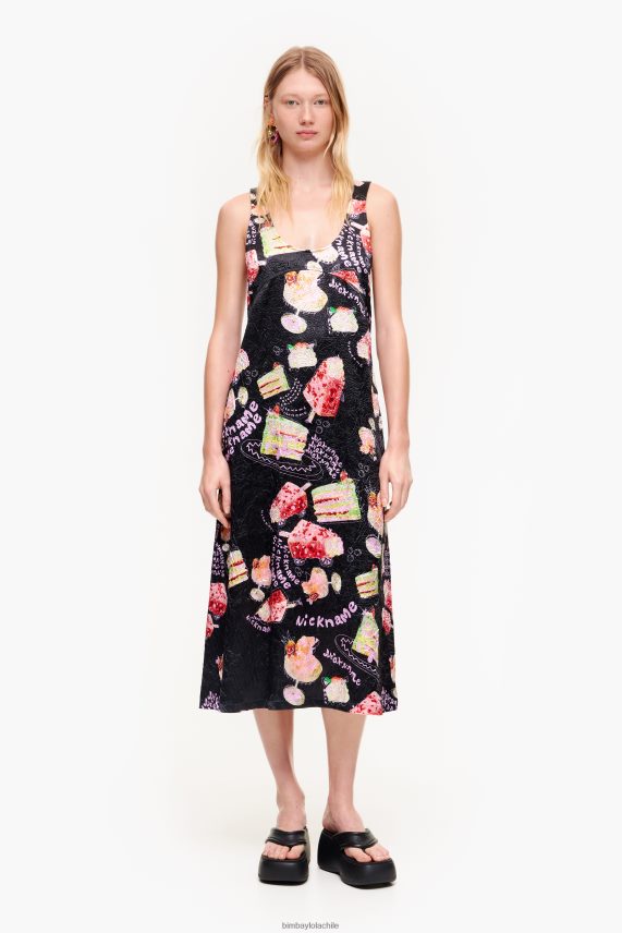 Bimba Y Lola vestido con estampado texturizado PT6884200 ropa foto de apodo