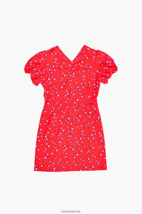 Bimba Y Lola vestido corto con estampado de corazones pequeños PT6884205 ropa rojo