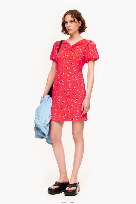 Bimba Y Lola vestido corto con estampado de corazones pequeños PT6884205 ropa rojo