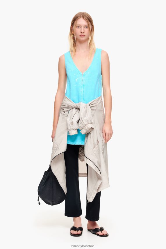 Bimba Y Lola vestido corto de mezclilla PT6884193 ropa turquesa