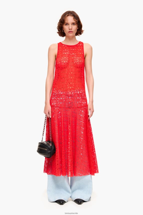 Bimba Y Lola vestido largo calado PT6884207 ropa coral