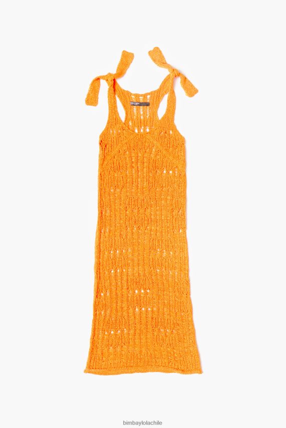 Bimba Y Lola vestido lencero de ganchillo PT6884174 ropa naranja