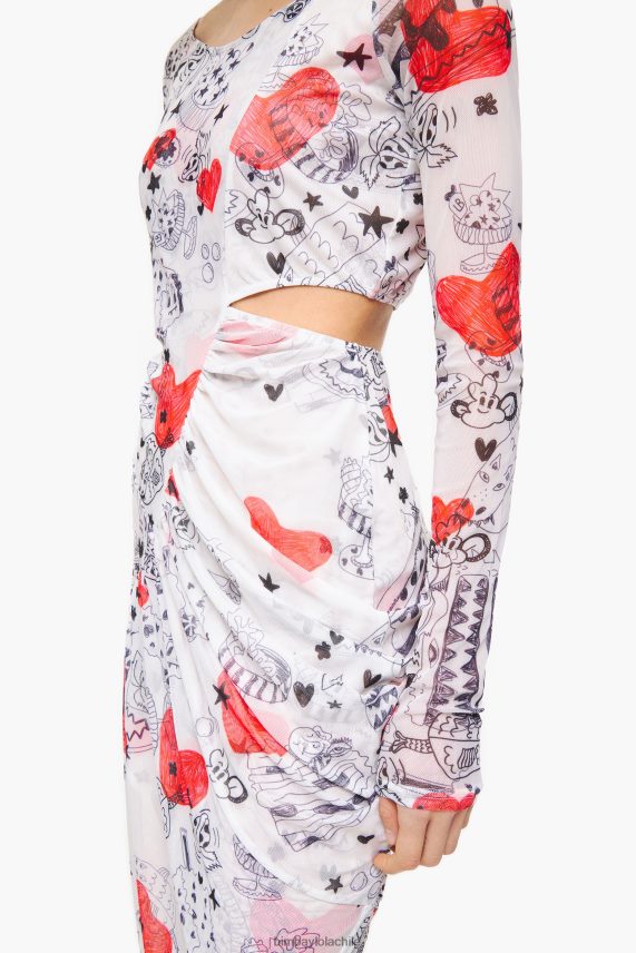 Bimba Y Lola vestido midi ajustado con estampado de corazones PT6884224 ropa apodo