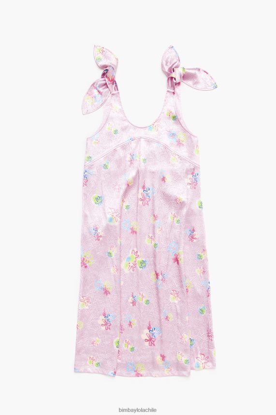 Bimba Y Lola vestido midi evasé con estampado de flores en aerosol PT6884214 ropa rosa
