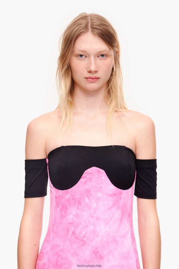 Bimba Y Lola vestido midi fluido PT6884189 ropa rosa