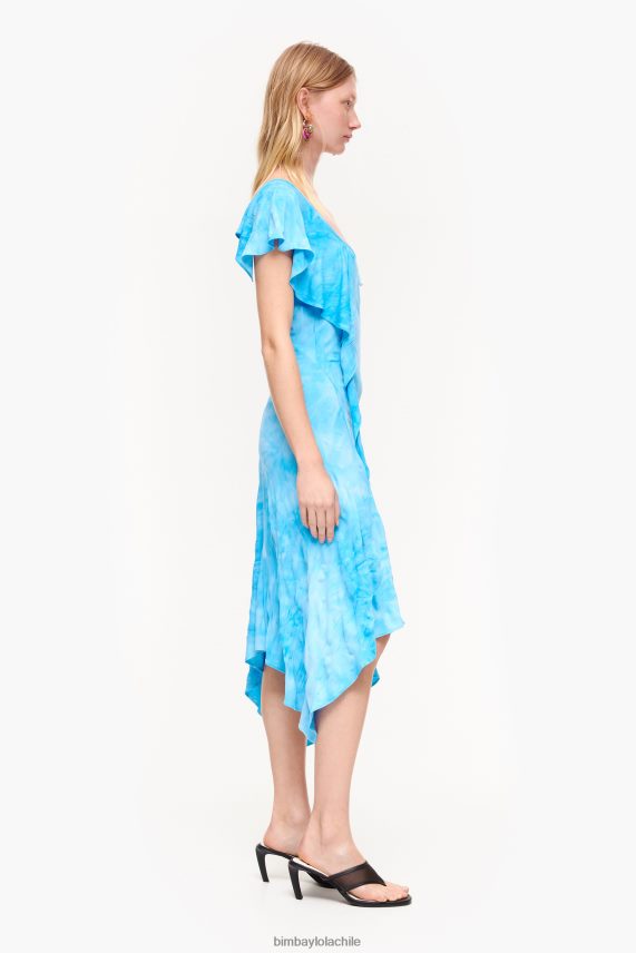 Bimba Y Lola vestido midi fluido PT6884191 ropa azul