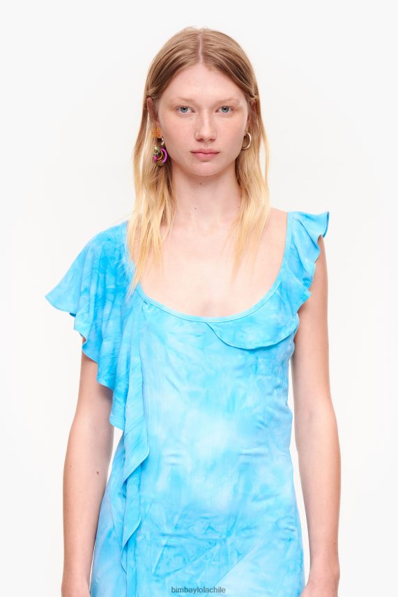 Bimba Y Lola vestido midi fluido PT6884191 ropa azul