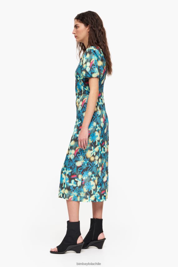 Bimba Y Lola vestido midi fluido con estampado de flores PT6884232 ropa pintada