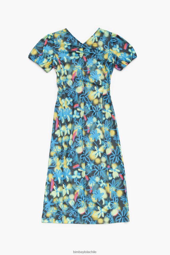 Bimba Y Lola vestido midi fluido con estampado de flores PT6884232 ropa pintada