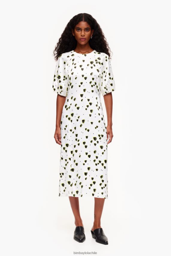 Bimba Y Lola vestido midi fluido con estampado pequeño PT6884203 ropa corazones