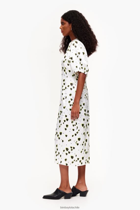 Bimba Y Lola vestido midi fluido con estampado pequeño PT6884203 ropa corazones