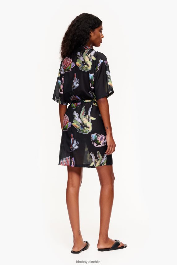 Bimba Y Lola vestido tipo pareo con estampado coral PT6884185 ropa gris