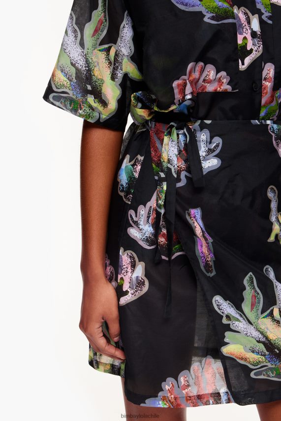 Bimba Y Lola vestido tipo pareo con estampado coral PT6884185 ropa gris