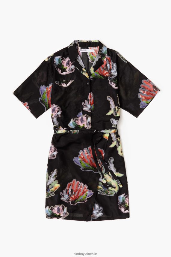 Bimba Y Lola vestido tipo pareo con estampado coral PT6884185 ropa gris