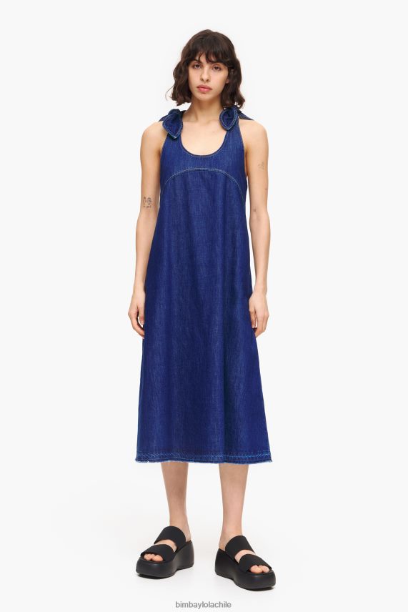 Bimba Y Lola vestido vaquero evasé oscuro PT6884202 ropa azul