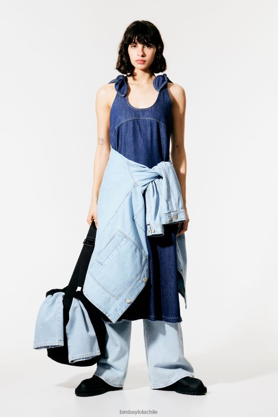 Bimba Y Lola vestido vaquero evasé oscuro PT6884510 ropa azul