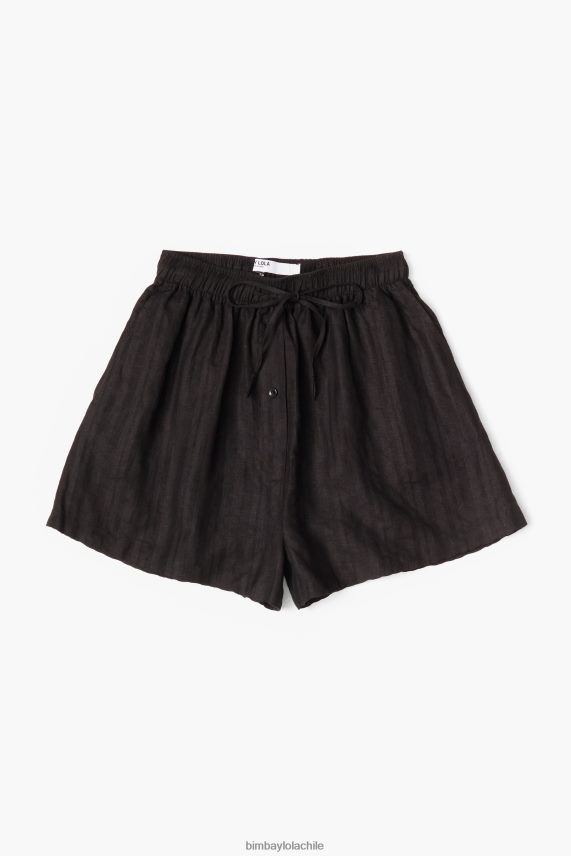 Bimba Y Lola bermudas de lino PT6884401 ropa negro